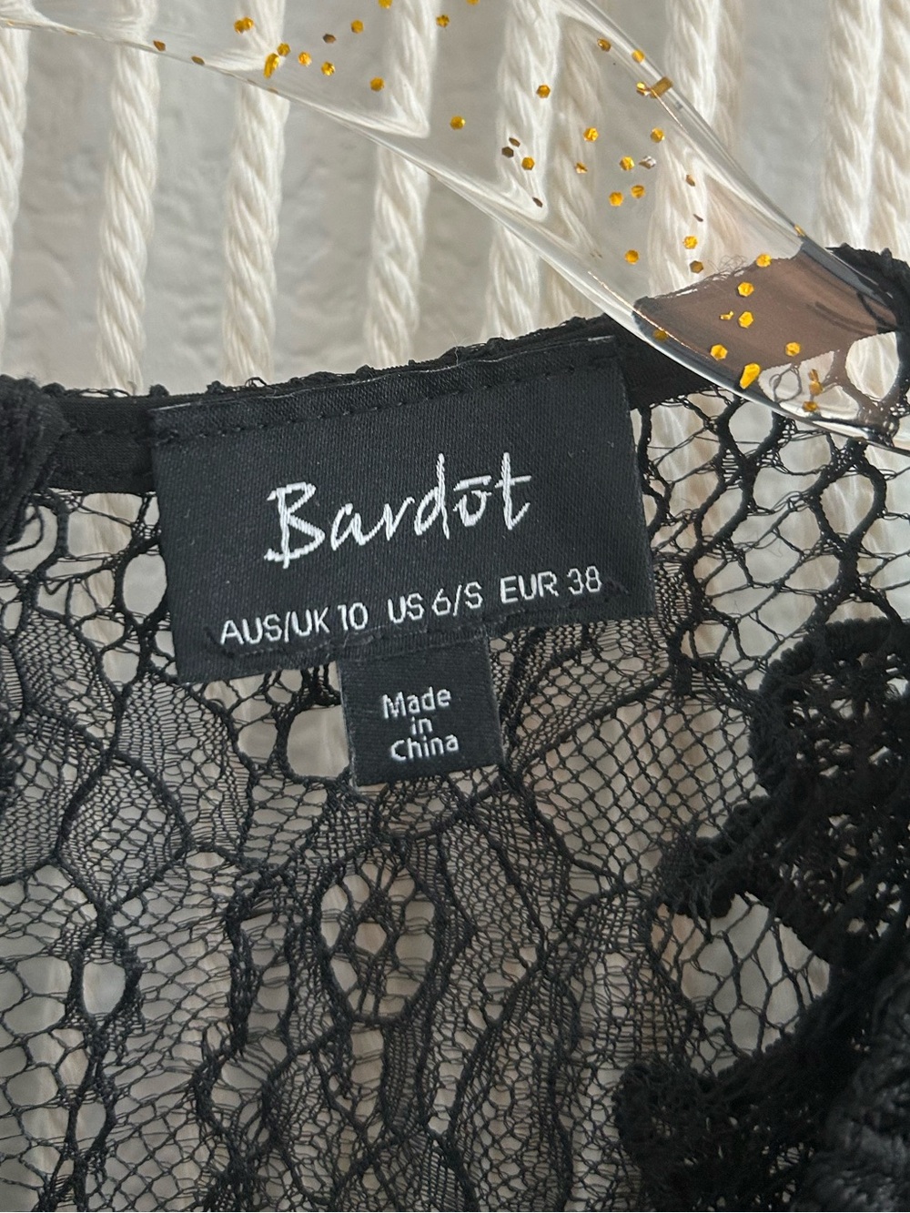 Bardot Black Lace Pleated Mini Dress - Picture 8 of 13